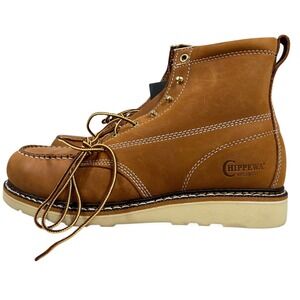 Chippewa EH Rated Edge Walker Boots Mens 10D Brown 6" Moc Toe‎ Leather ED5312
